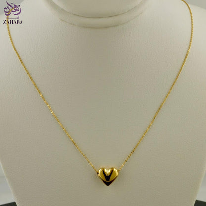 Magnetic Heart Golden Pendent - قلادة قلب ذهبي مغناطيسية