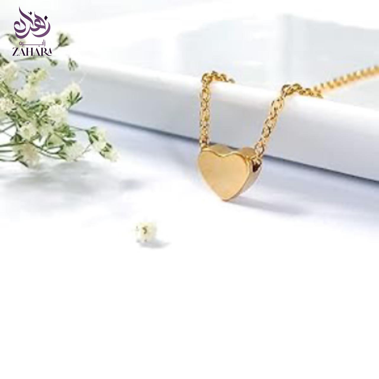 Magnetic Heart Golden Pendent - قلادة قلب ذهبي مغناطيسية
